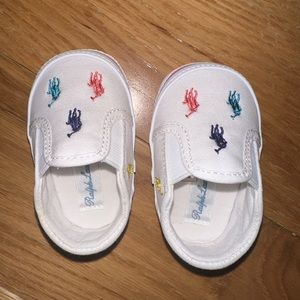 Girls' Bal Harbor Slip-On Oxfordcloth Sneaker Crib Shoes Ralph Lauren